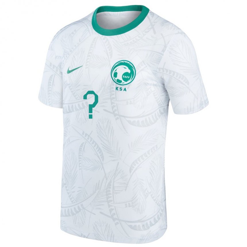Hombre Camiseta Arabia Saudita Su Nombre #0 Blanco 1ª Equipación 22-24 La Camisa