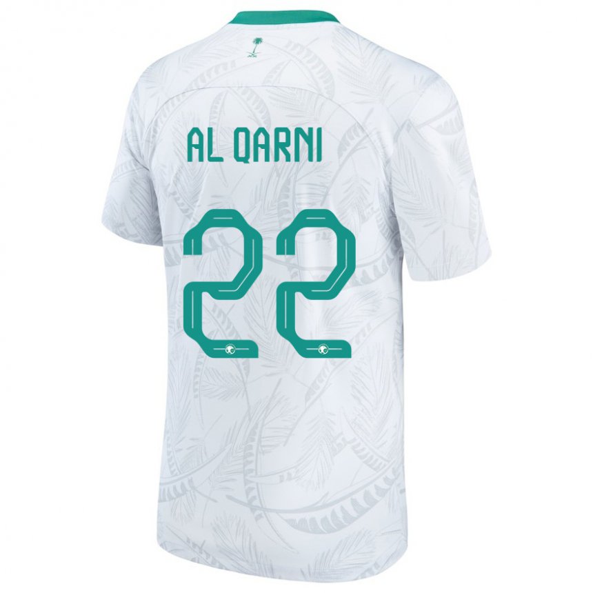 Hombre Camiseta Arabia Saudita Fawaz Al Qarni #22 Blanco 1ª Equipación 22-24 La Camisa