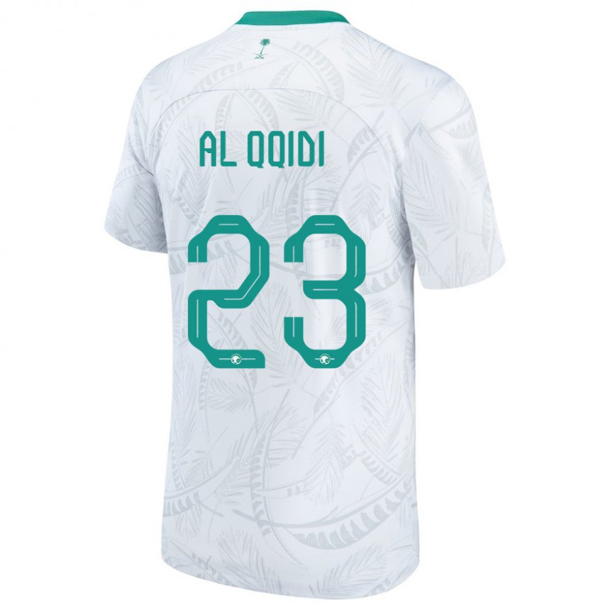 Hombre Camiseta Arabia Saudita Nawaf Al Qqidi #23 Blanco 1ª Equipación 22-24 La Camisa