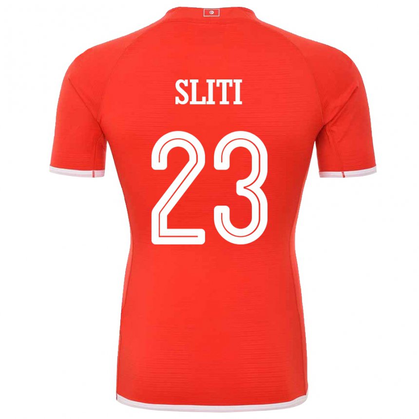 Hombre Camiseta Túnez Naim Sliti #23 Rojo 1ª Equipación 22-24 La Camisa