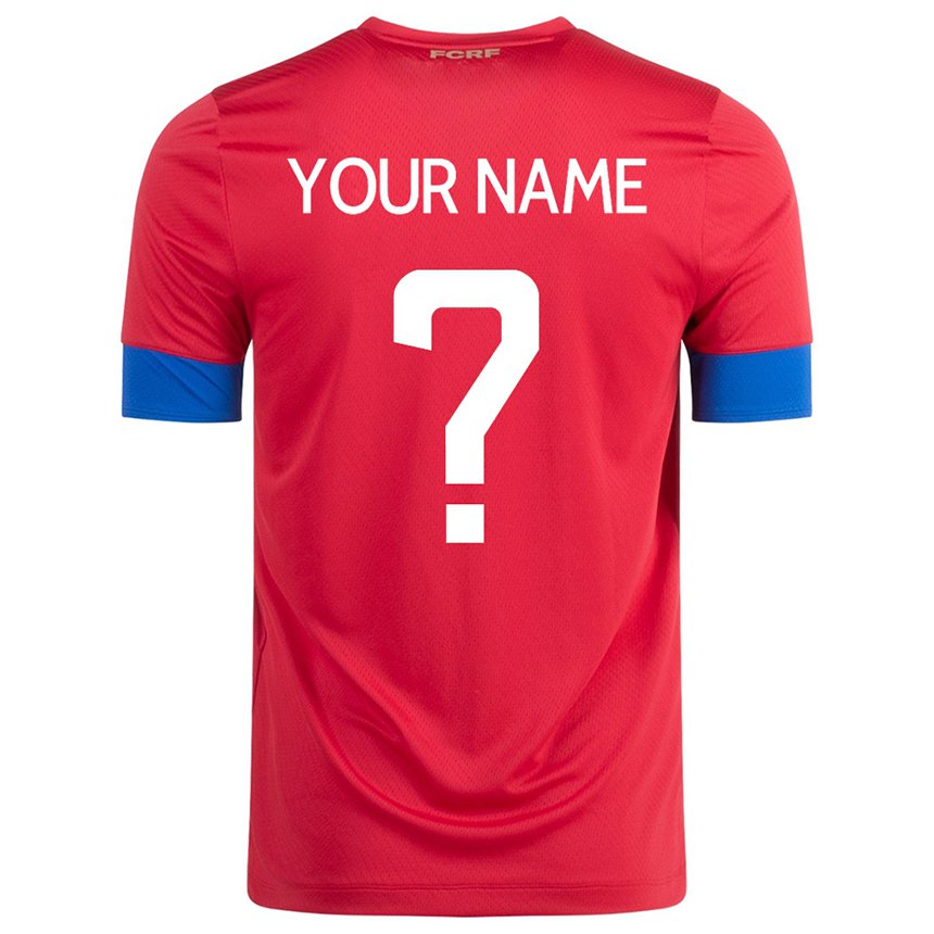 Hombre Camiseta Costa Rica Su Nombre #0 Rojo 1ª Equipación 22-24 La Camisa