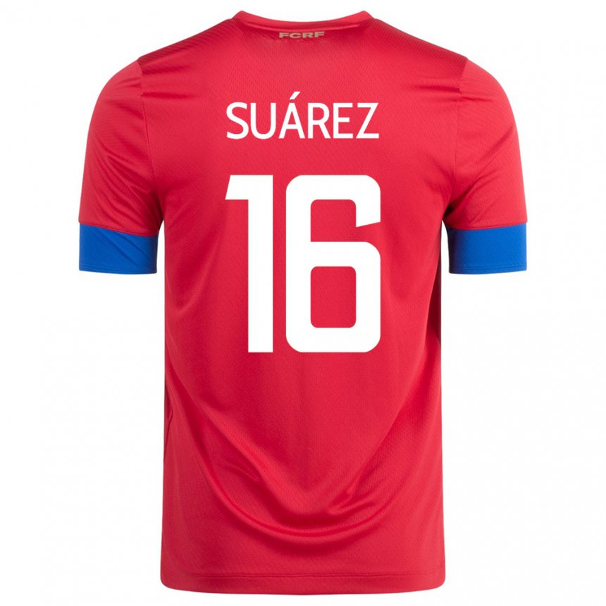 Hombre Camiseta Costa Rica Aaron Suarez #16 Rojo 1ª Equipación 22-24 La Camisa