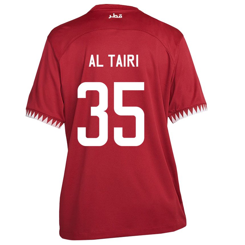 Hombre Camiseta Catar Osamah Al Tairi #35 Granate 1ª Equipación 22-24 La Camisa