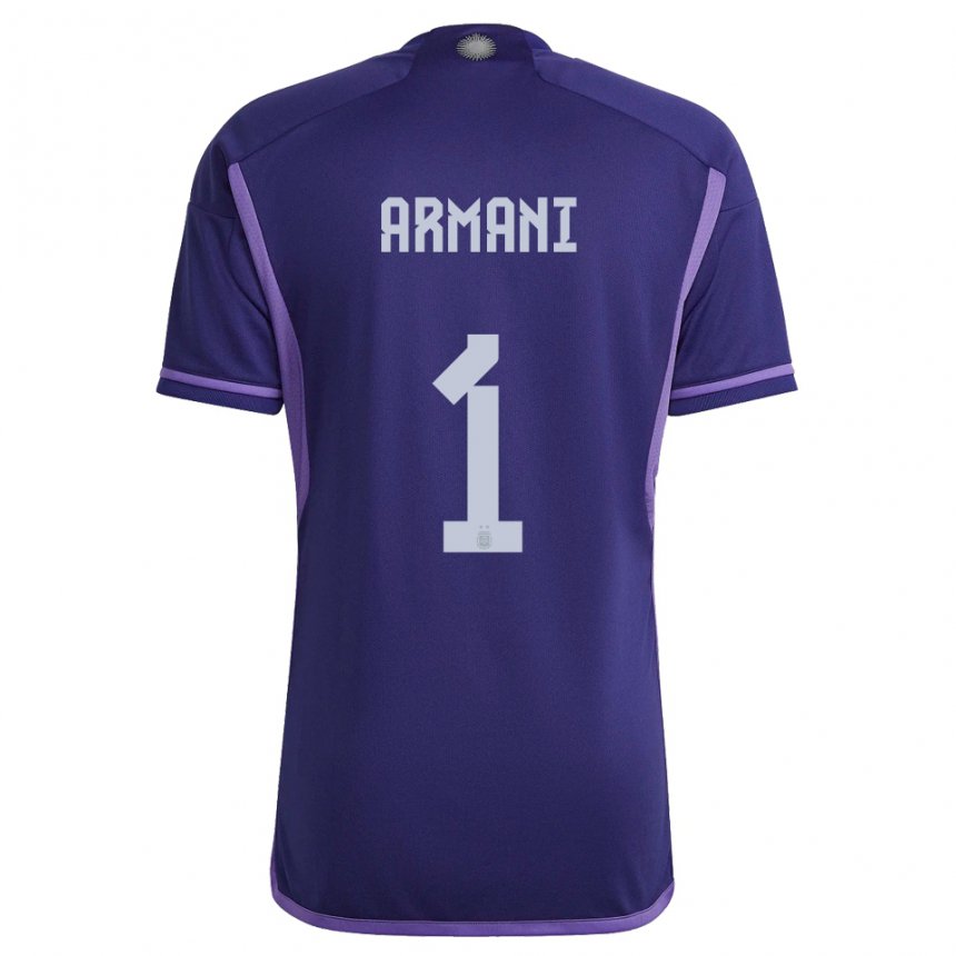 Hombre Camiseta Argentina Franco Armani #1 Morado 2ª Equipación 22-24 La Camisa