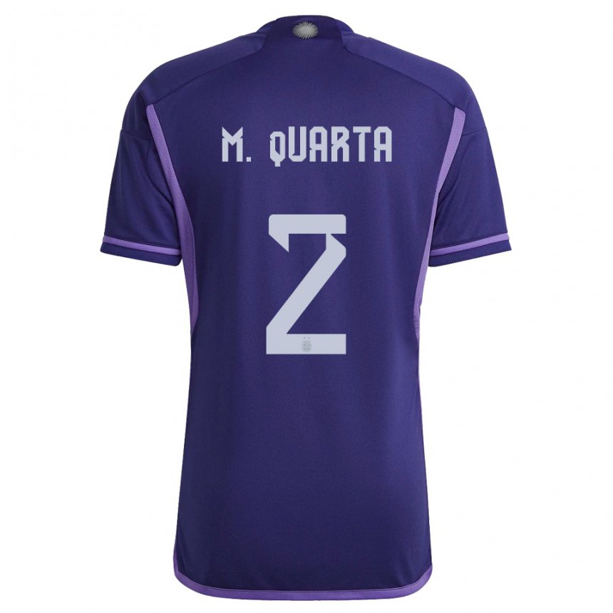 Hombre Camiseta Argentina Lucas Martinez Quarta #2 Morado 2ª Equipación 22-24 La Camisa
