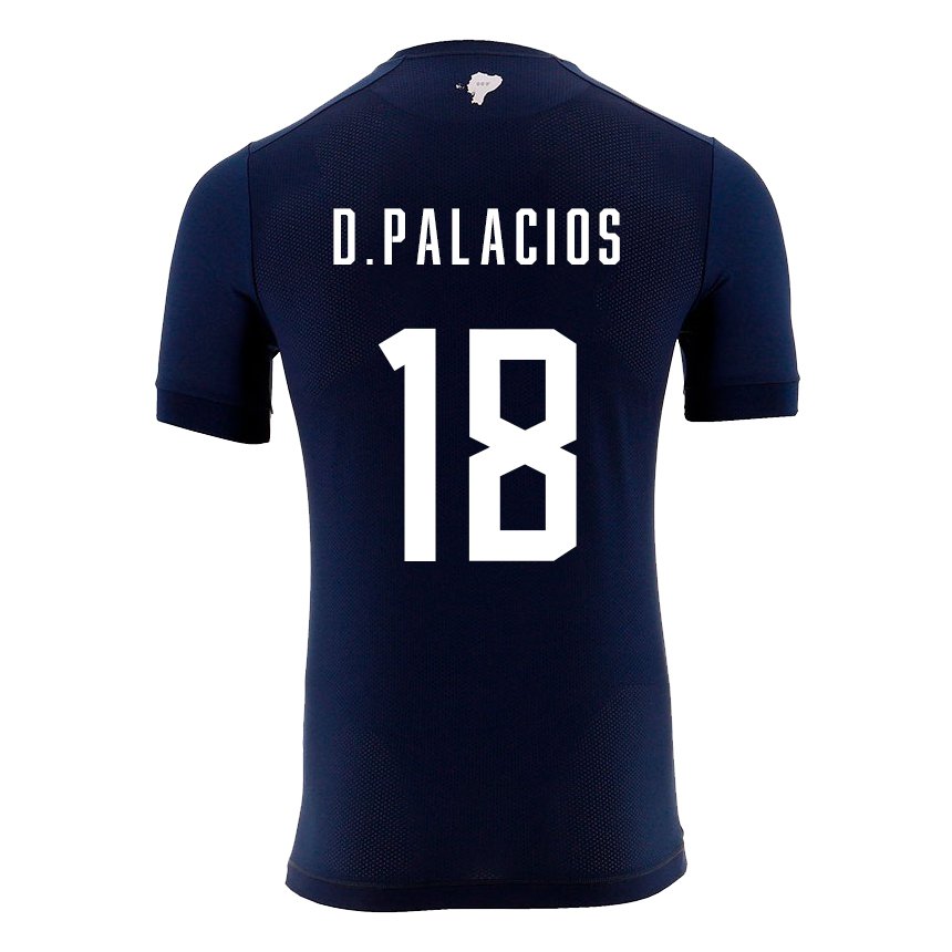 Hombre Camiseta Ecuador Diego Palacios #18 Azul Marino 2ª Equipación 22-24 La Camisa