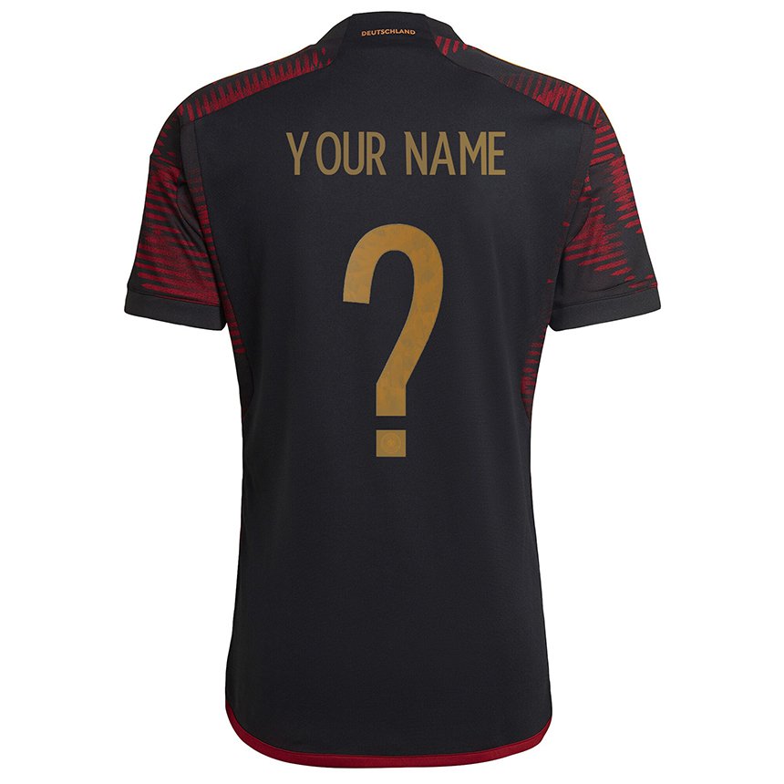 Hombre Camiseta Alemania Su Nombre #0 Granate Negro 2ª Equipación 22-24 La Camisa