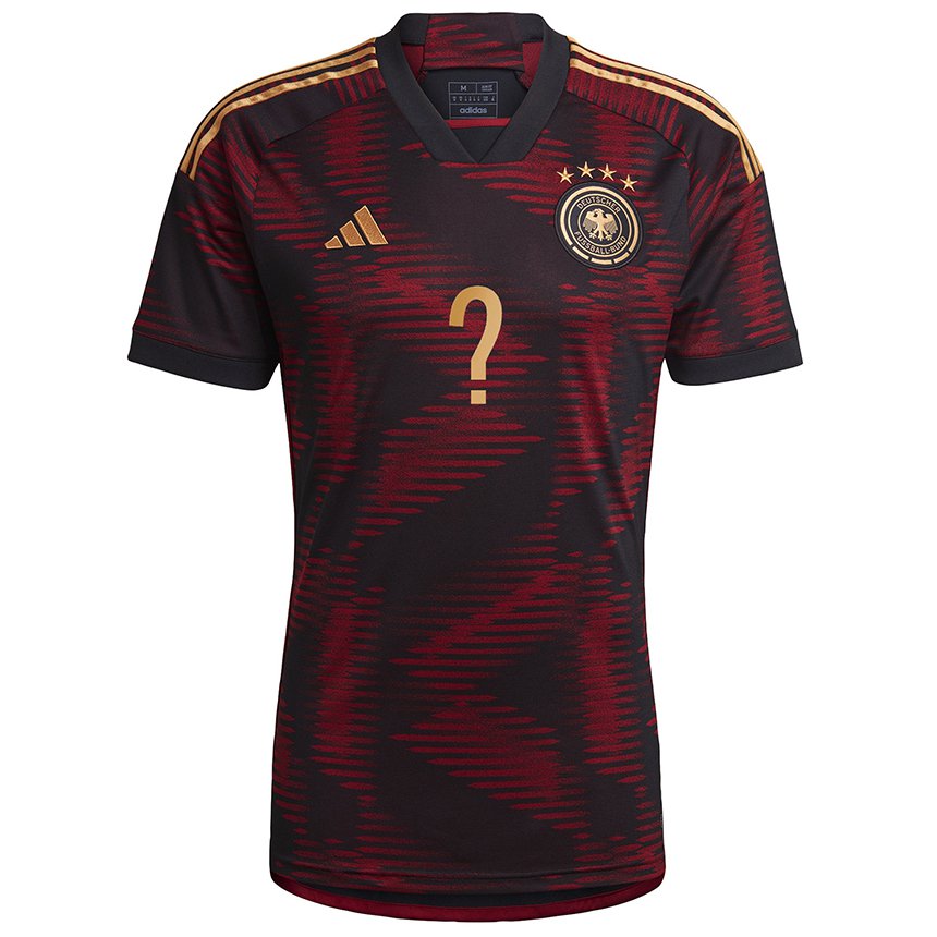 Hombre Camiseta Alemania Su Nombre #0 Granate Negro 2ª Equipación 22-24 La Camisa