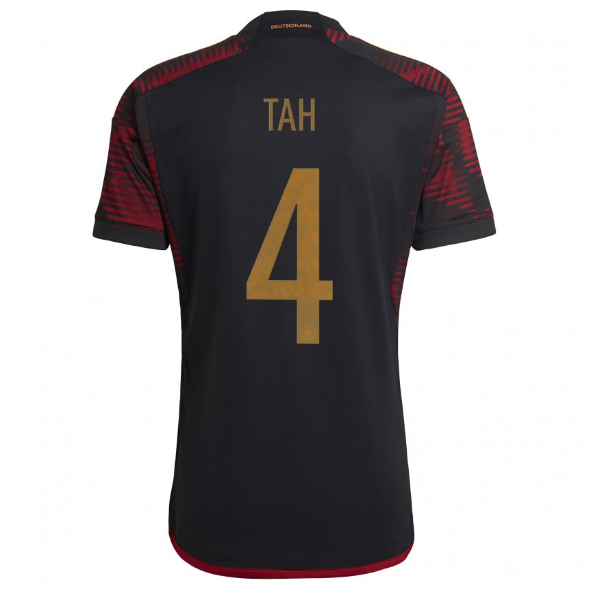Hombre Camiseta Alemania Jonathan Tah #4 Granate Negro 2ª Equipación 22-24 La Camisa
