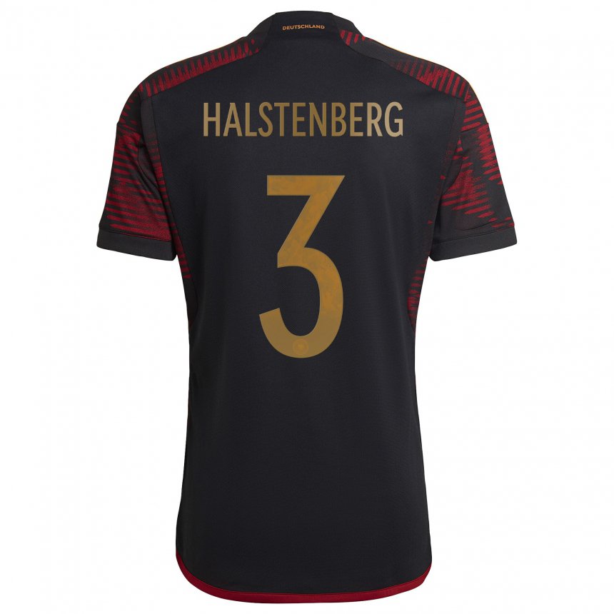 Hombre Camiseta Alemania Marcel Halstenberg #3 Granate Negro 2ª Equipación 22-24 La Camisa