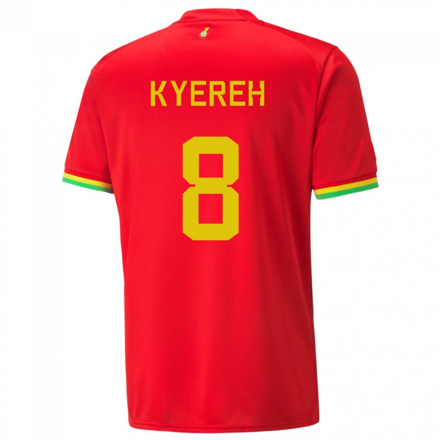Hombre Camiseta Ghana Daniel-kofi Kyereh #8 Rojo 2ª Equipación 22-24 La Camisa