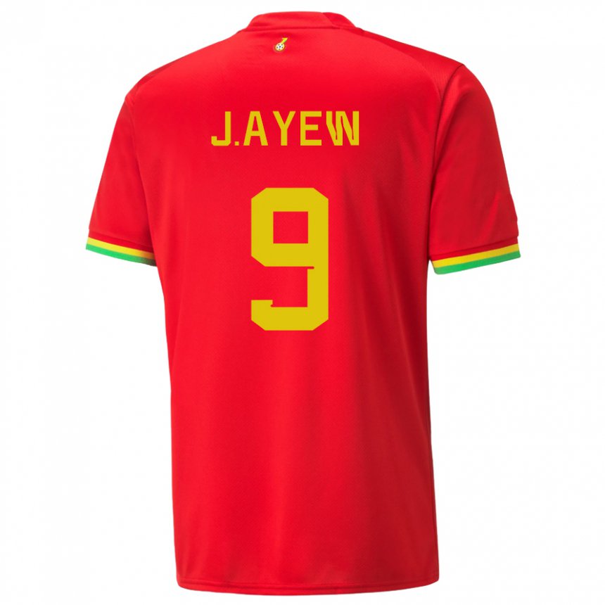 Hombre Camiseta Ghana Jordan Ayew #9 Rojo 2ª Equipación 22-24 La Camisa