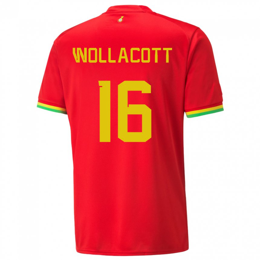 Hombre Camiseta Ghana Joe Wollacott #16 Rojo 2ª Equipación 22-24 La Camisa
