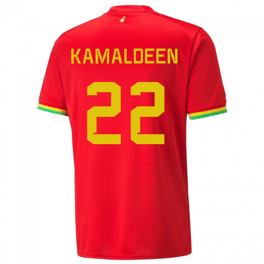 Hombre Camiseta Ghana Kamaldeen Sulemana #22 Rojo 2ª Equipación 22-24 La Camisa