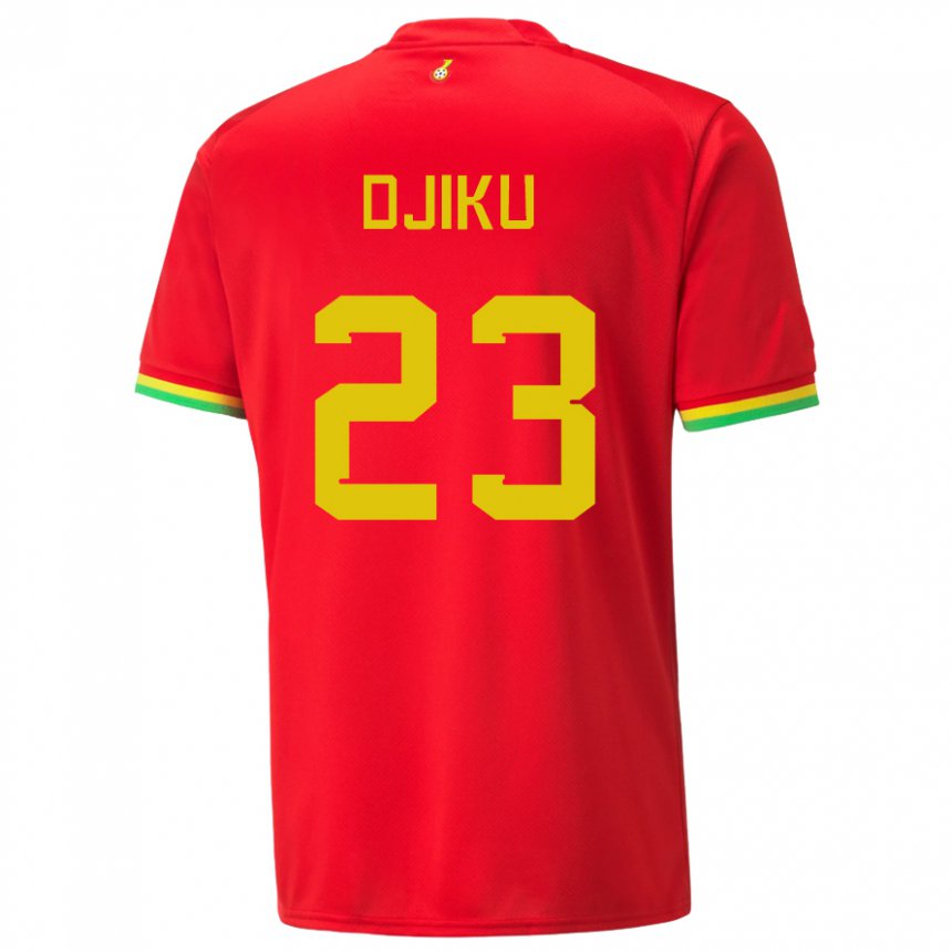 Hombre Camiseta Ghana Alexander Djiku #23 Rojo 2ª Equipación 22-24 La Camisa