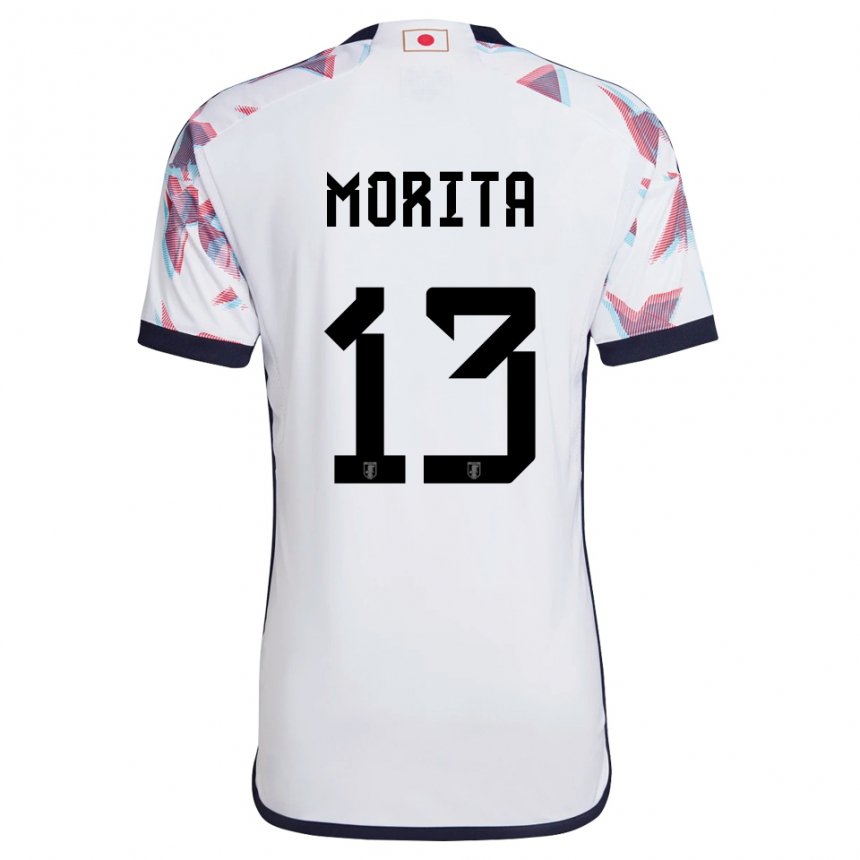 Hombre Camiseta Japón Hidemasa Morita #13 Blanco 2ª Equipación 22-24 La Camisa