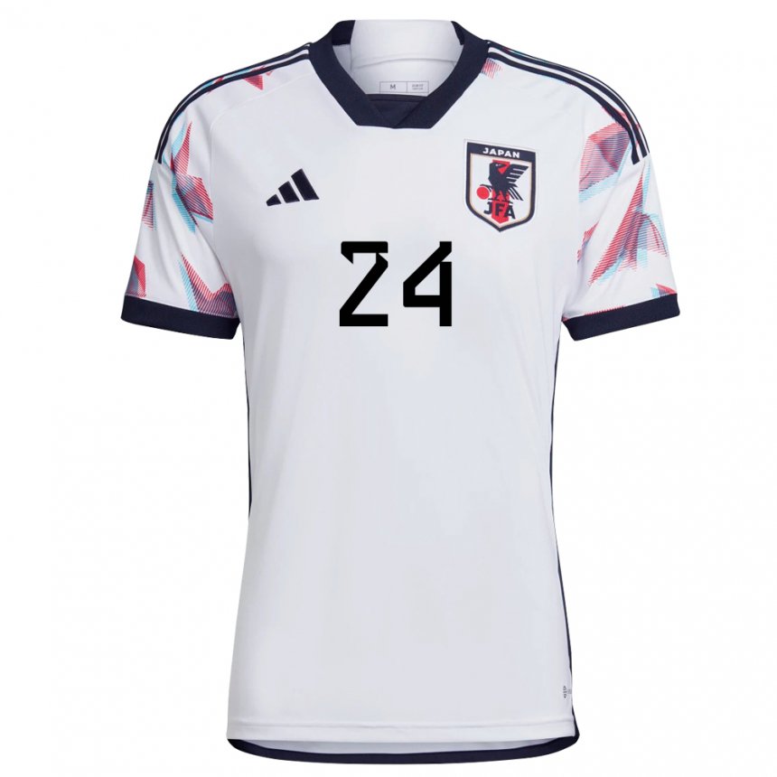 Hombre Camiseta Japón Reo Hatate #24 Blanco 2ª Equipación 22-24 La Camisa