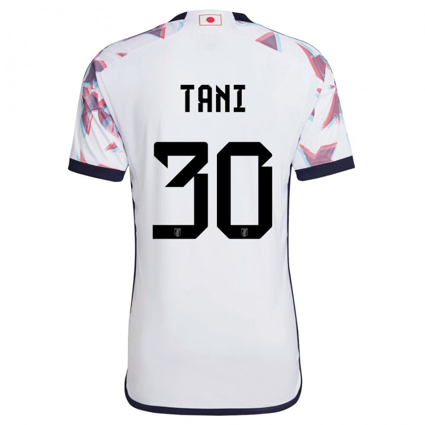 Hombre Camiseta Japón Kosei Tani #30 Blanco 2ª Equipación 22-24 La Camisa