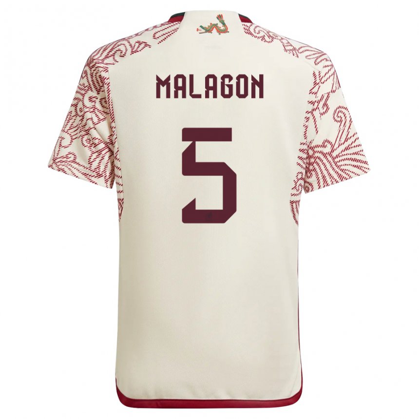 Hombre Camiseta México Luis Malagon #5 Maravilla Blanco Rojo 2ª Equipación 22-24 La Camisa