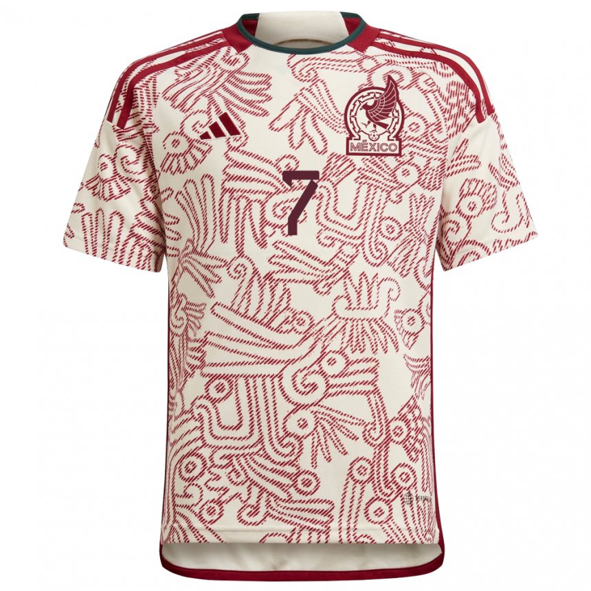 Hombre Camiseta México Luis Romo #7 Maravilla Blanco Rojo 2ª Equipación 22-24 La Camisa