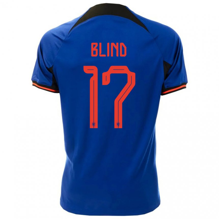 Hombre Camiseta Países Bajos Daley Blind #17 Azul Real 2ª Equipación 22-24 La Camisa