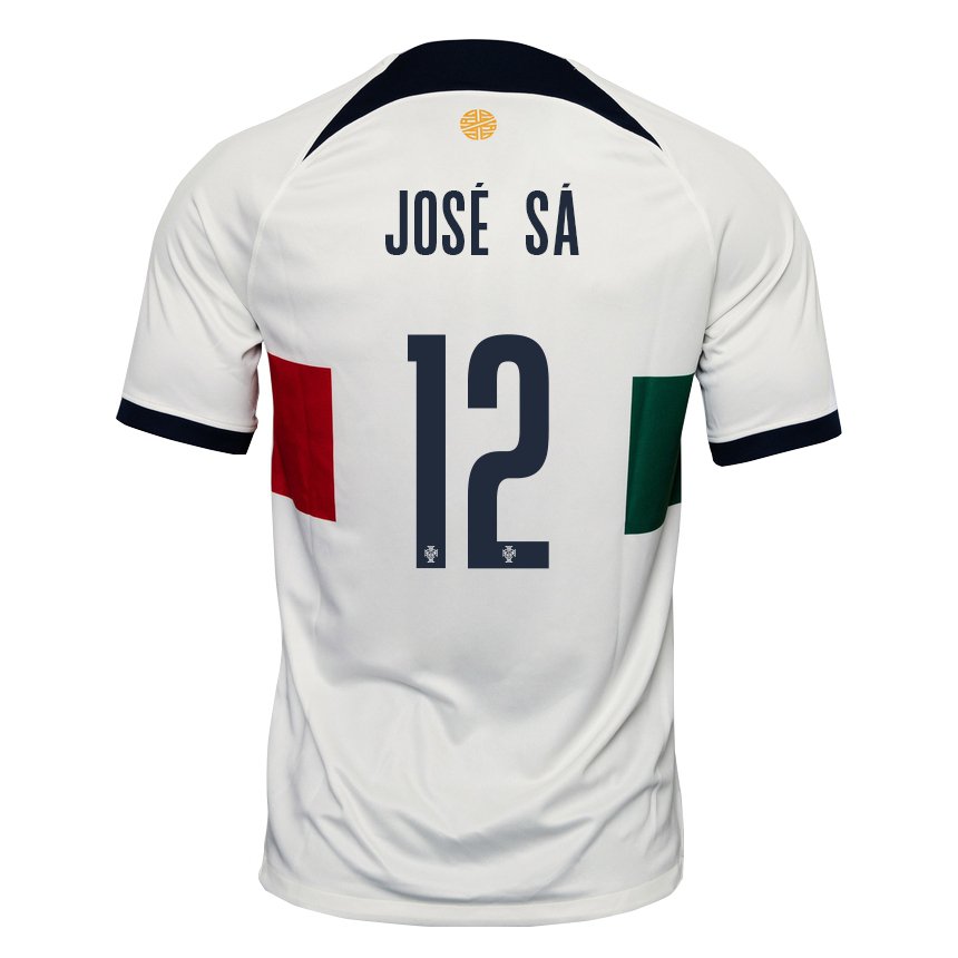 Hombre Camiseta Portugal Jose Sa #12 Blanco 2ª Equipación 22-24 La Camisa