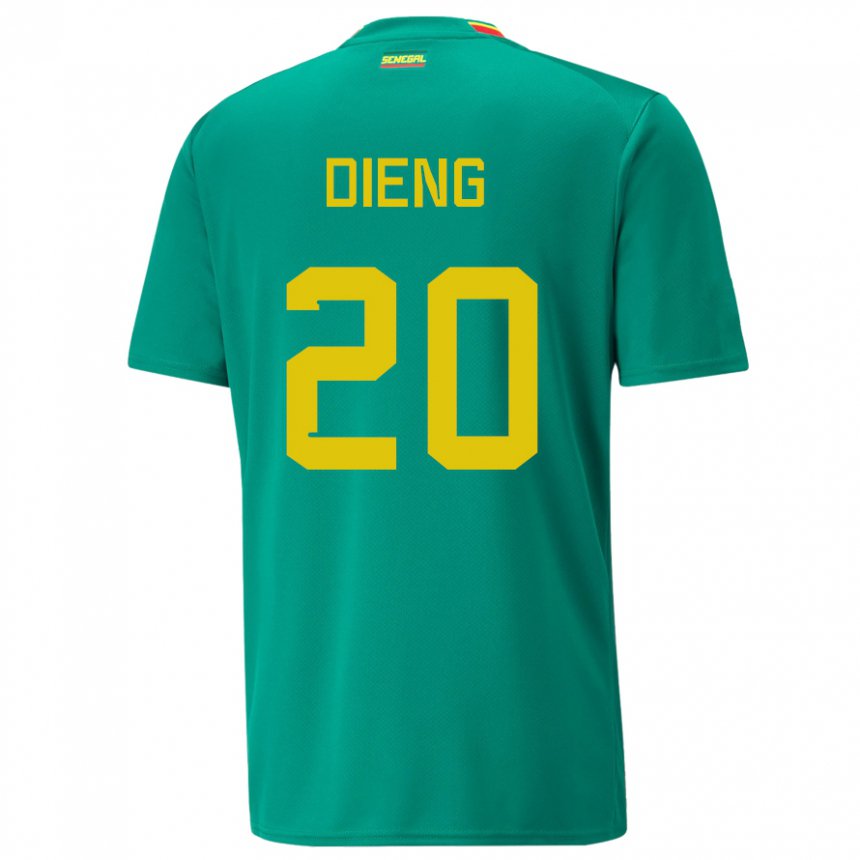 Hombre Camiseta Senegal Bamba Dieng #20 Verde 2ª Equipación 22-24 La Camisa