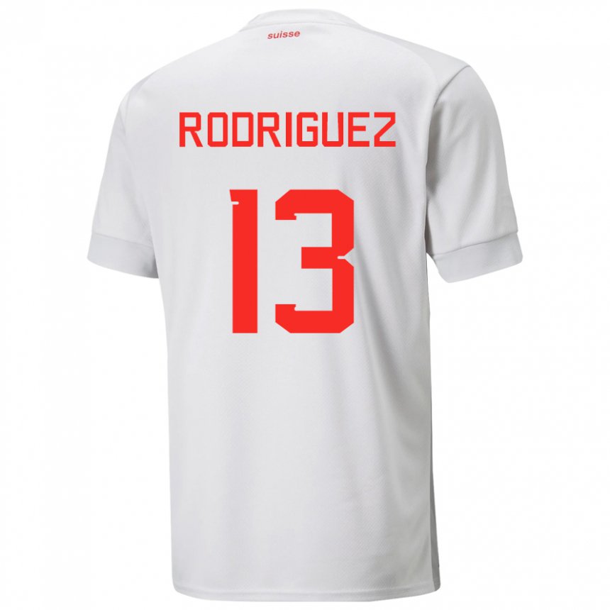 Hombre Camiseta Suiza Ricardo Rodriguez #13 Blanco 2ª Equipación 22-24 La Camisa
