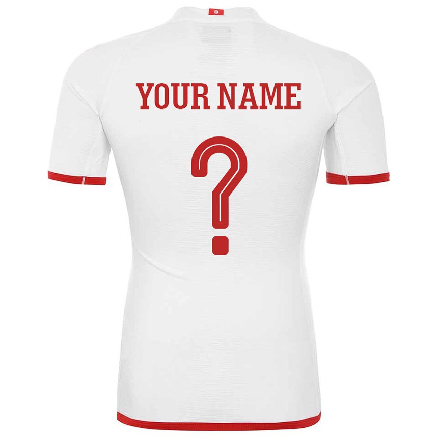 Hombre Camiseta Túnez Su Nombre #0 Blanco 2ª Equipación 22-24 La Camisa