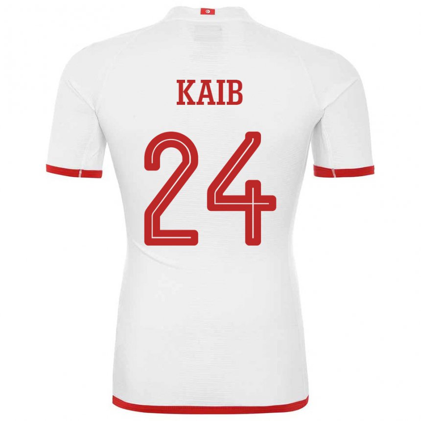 Hombre Camiseta Túnez Rami Kaib #24 Blanco 2ª Equipación 22-24 La Camisa