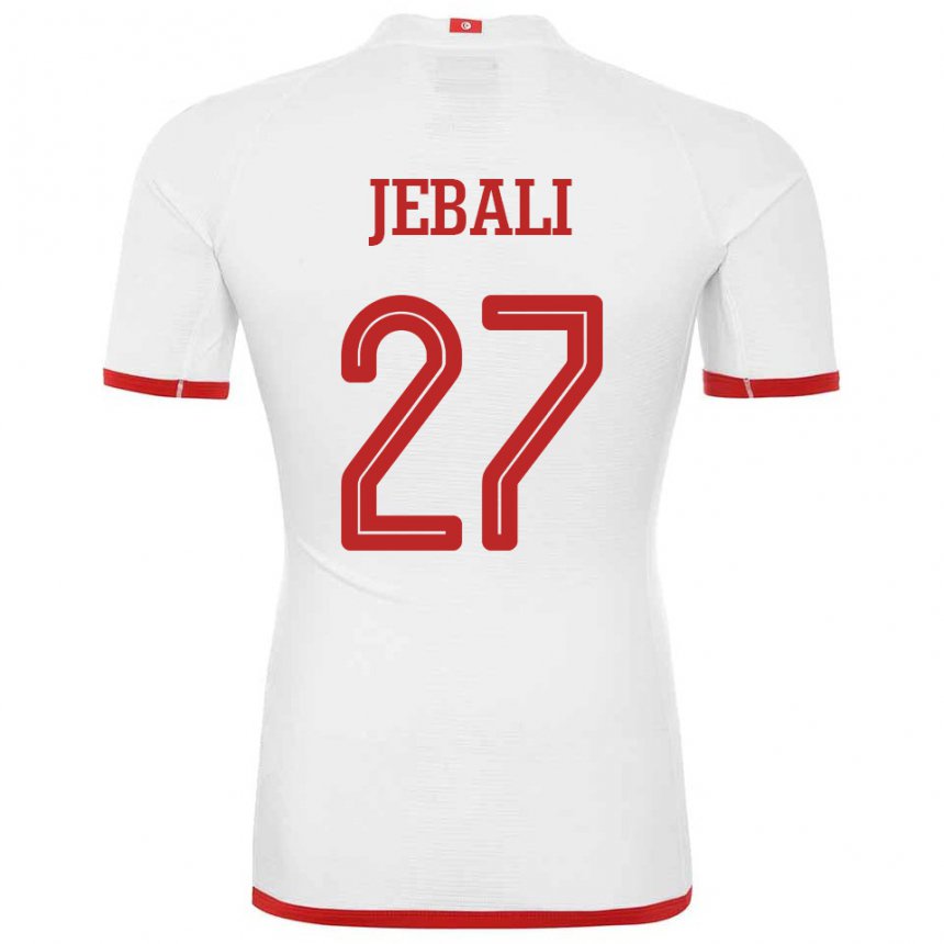 Hombre Camiseta Túnez Issam Jebali #27 Blanco 2ª Equipación 22-24 La Camisa