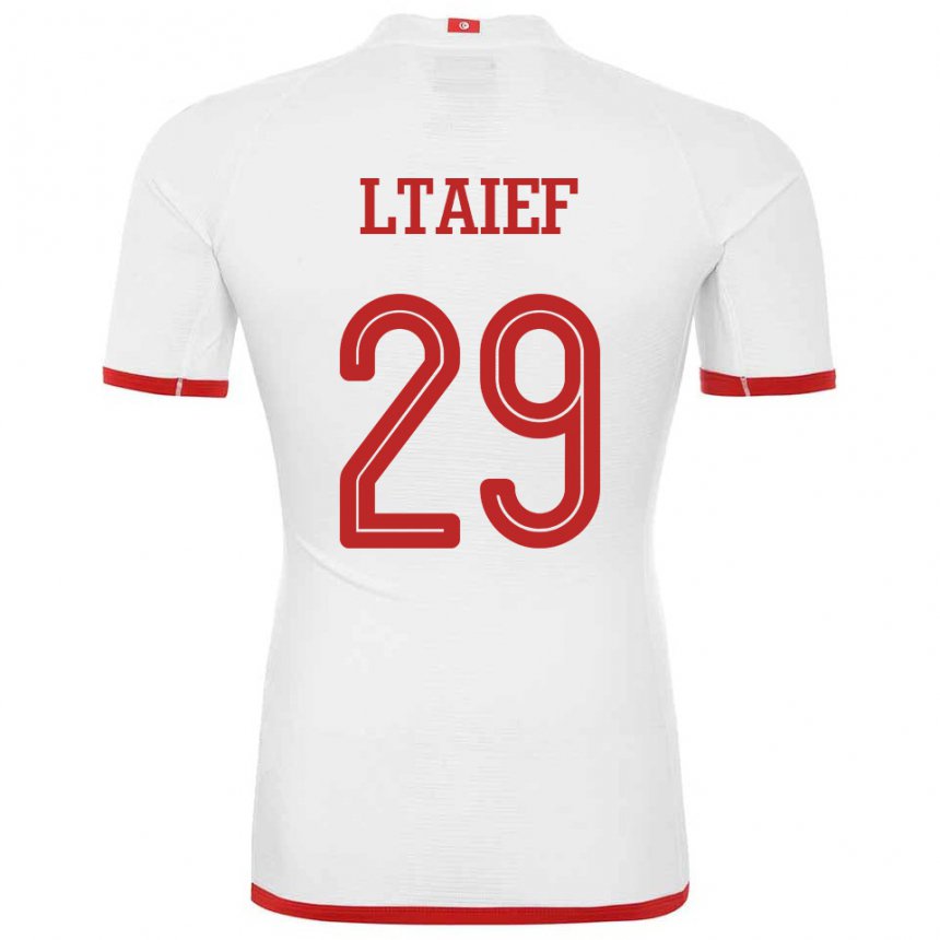 Hombre Camiseta Túnez Sayfallah Ltaief #29 Blanco 2ª Equipación 22-24 La Camisa