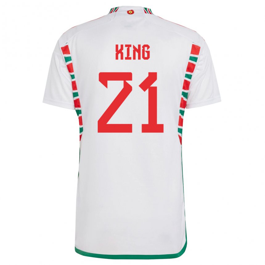 Hombre Camiseta Gales Tom King #21 Blanco 2ª Equipación 22-24 La Camisa