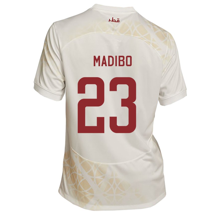 Hombre Camiseta Catar Assim Madibo #23 Beis Dorado 2ª Equipación 22-24 La Camisa