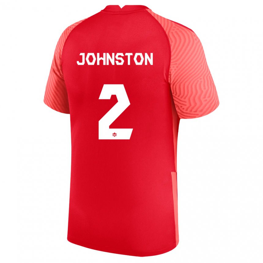 Mujer Camiseta Canadá Alistair Johnston #2 Rojo 1ª Equipación 22-24 La Camisa