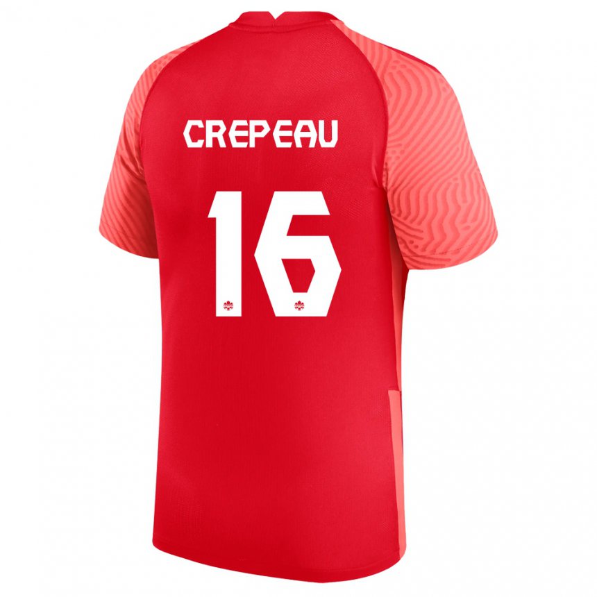 Mujer Camiseta Canadá Maxime Crepeau #16 Rojo 1ª Equipación 22-24 La Camisa