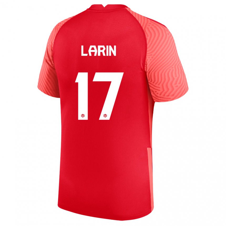 Mujer Camiseta Canadá Cyle Larin #17 Rojo 1ª Equipación 22-24 La Camisa