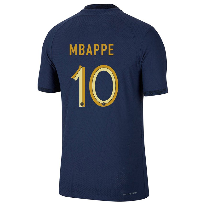 Mujer Camiseta Francia Kylian Mbappe #10 Azul Marino 1ª Equipación 22-24 La Camisa