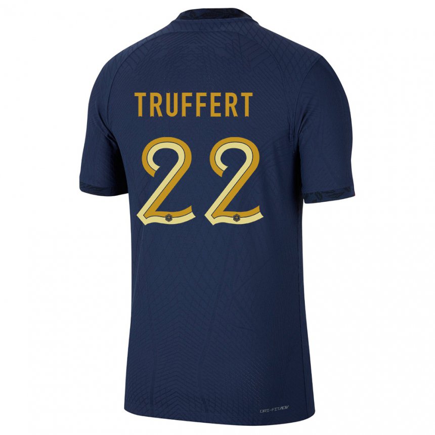 Mujer Camiseta Francia Adrien Truffert #22 Azul Marino 1ª Equipación 22-24 La Camisa