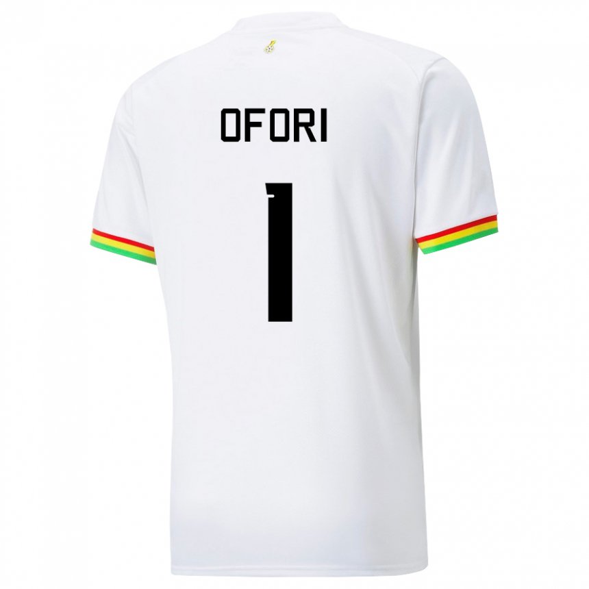 Mujer Camiseta Ghana Richard Ofori #1 Blanco 1ª Equipación 22-24 La Camisa