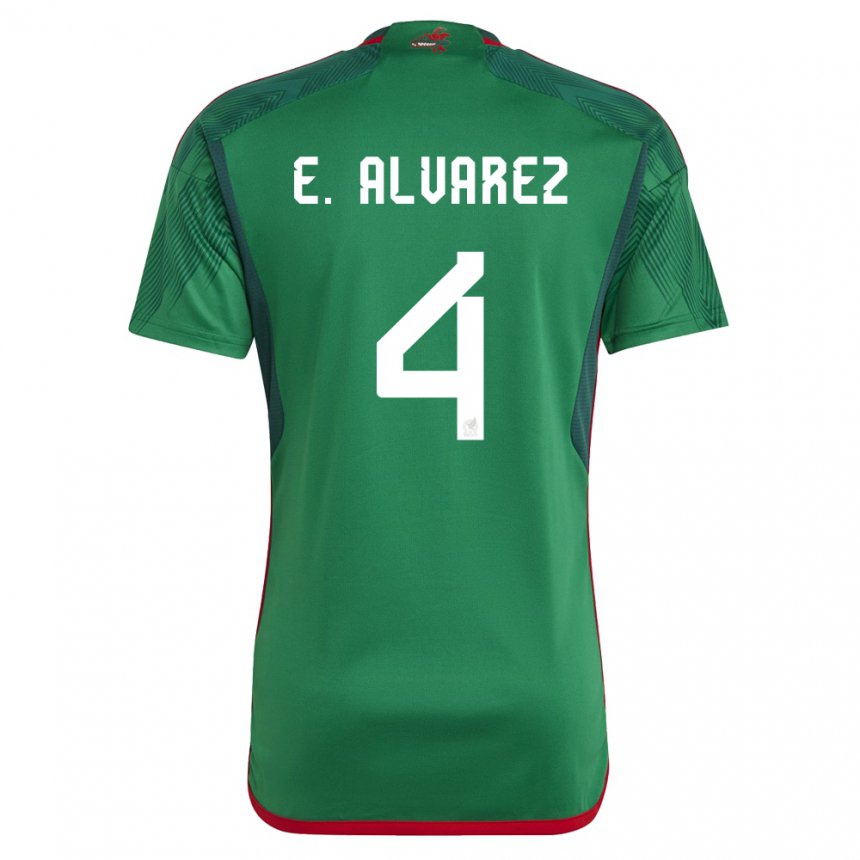 Mujer Camiseta México Edson Alvarez #4 Verde 1ª Equipación 22-24 La Camisa