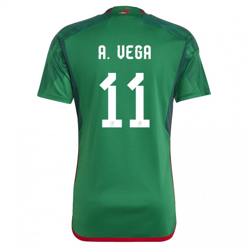 Mujer Camiseta México Alexis Vega #11 Verde 1ª Equipación 22-24 La Camisa
