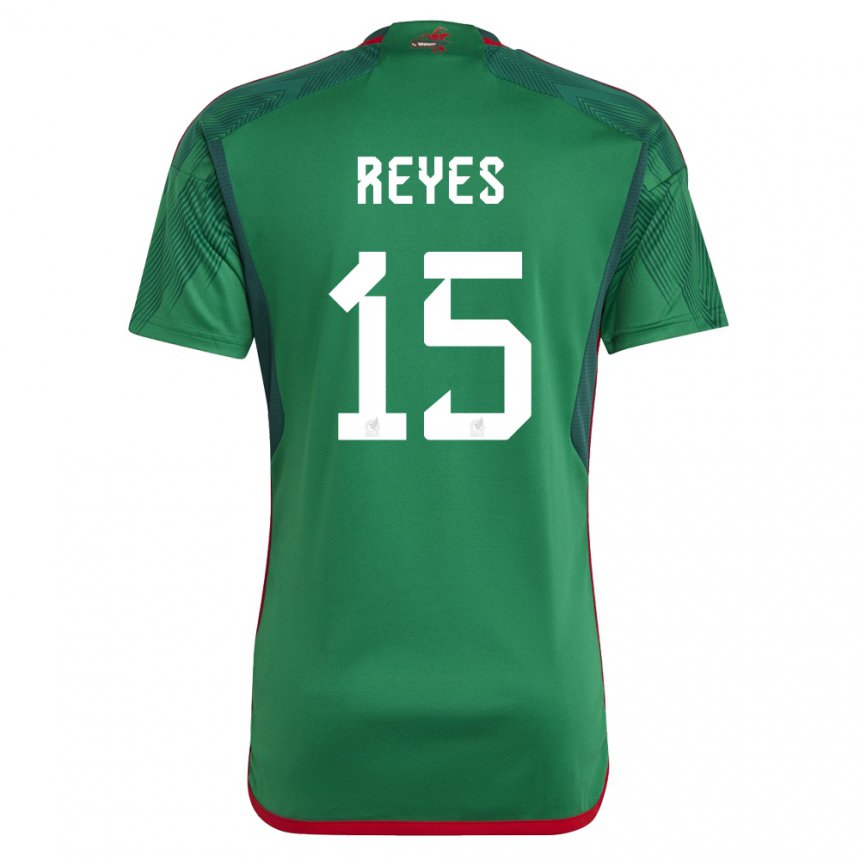 Mujer Camiseta México Israel Reyes #15 Verde 1ª Equipación 22-24 La Camisa