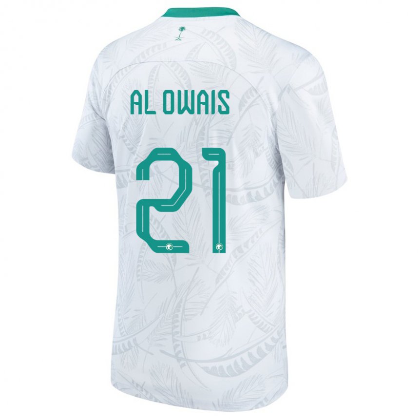 Mujer Camiseta Arabia Saudita Mohammed Al Owais #21 Blanco 1ª Equipación 22-24 La Camisa