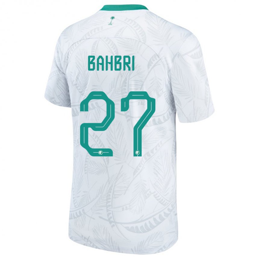 Mujer Camiseta Arabia Saudita Hatan Bahbri #27 Blanco 1ª Equipación 22-24 La Camisa