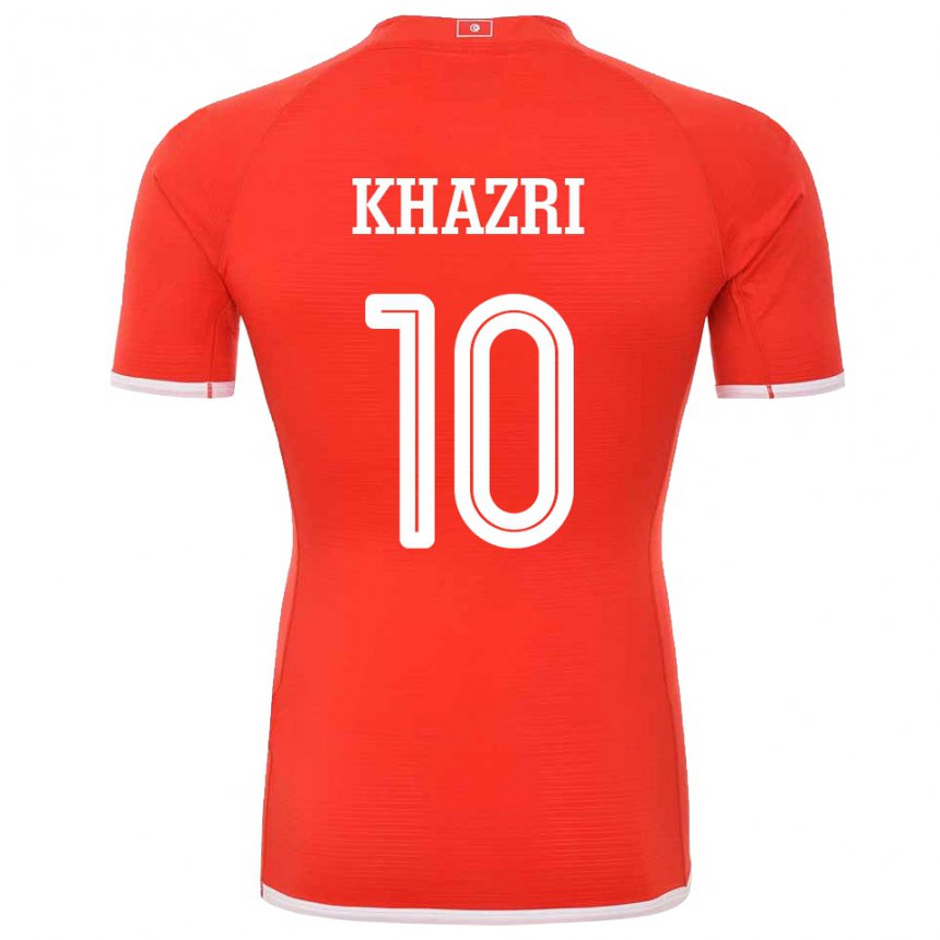 Mujer Camiseta Túnez Wahbi Khazri #10 Rojo 1ª Equipación 22-24 La Camisa