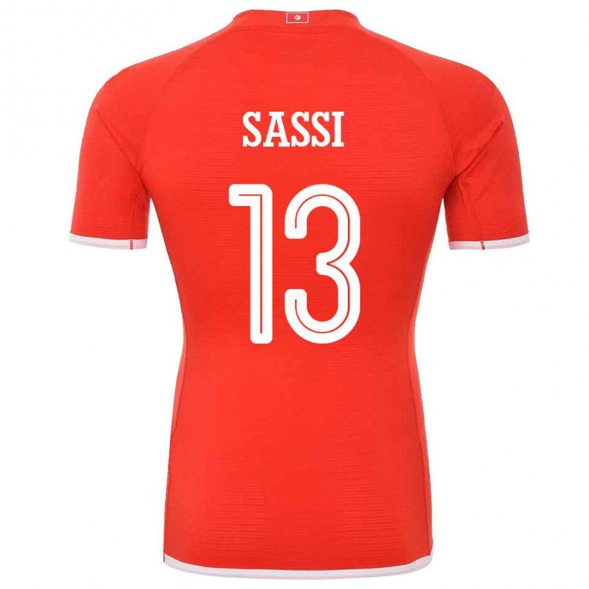 Mujer Camiseta Túnez Ferjani Sassi #13 Rojo 1ª Equipación 22-24 La Camisa