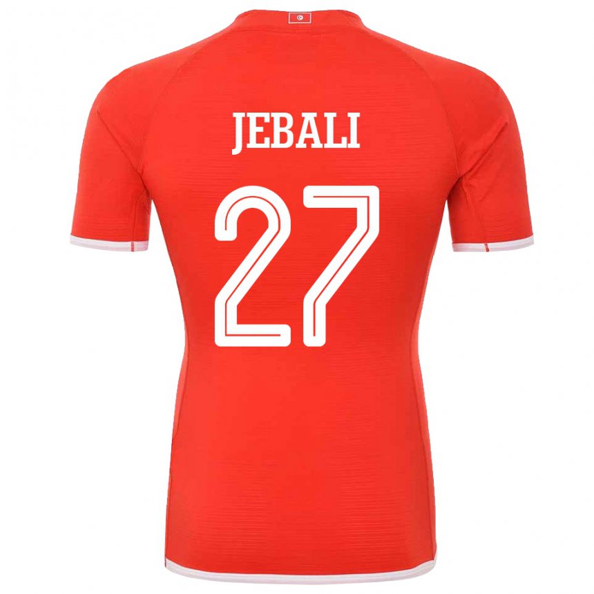Mujer Camiseta Túnez Issam Jebali #27 Rojo 1ª Equipación 22-24 La Camisa