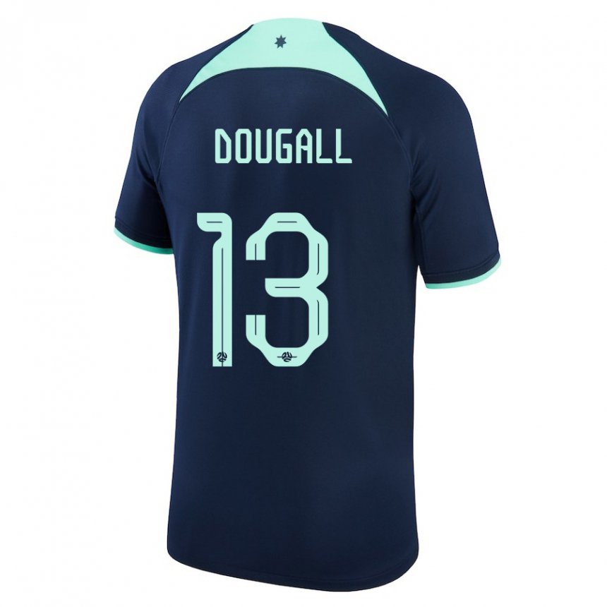 Mujer Camiseta Australia Kenny Dougall #13 Azul Oscuro 2ª Equipación 22-24 La Camisa