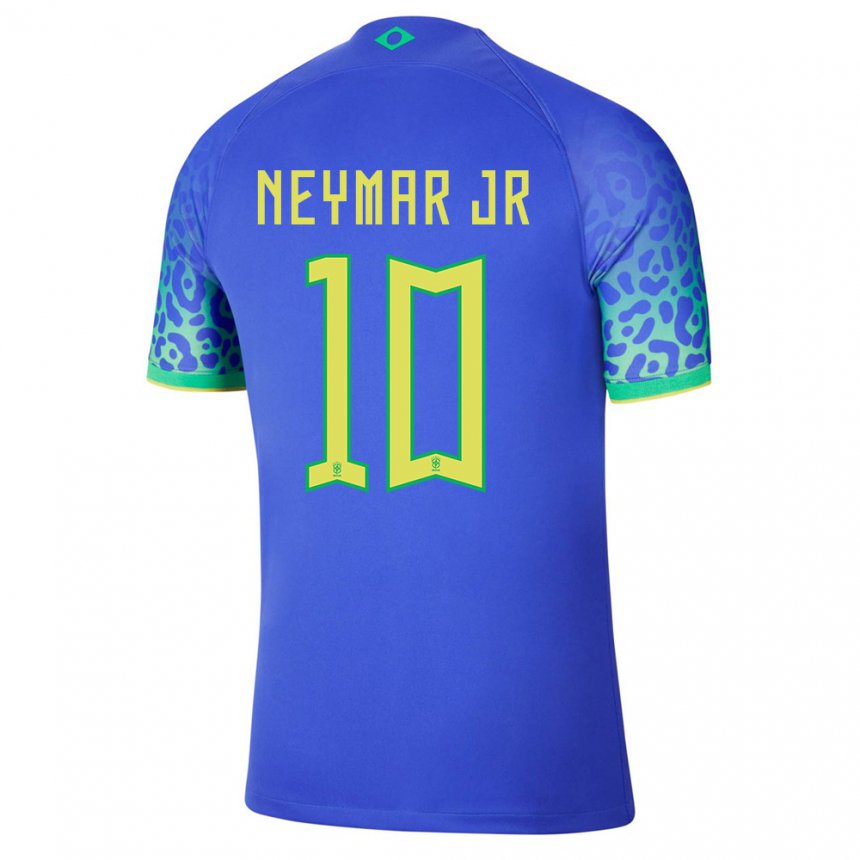 Mujer Camiseta Brasil Neymar #10 Azul 2ª Equipación 22-24 La Camisa